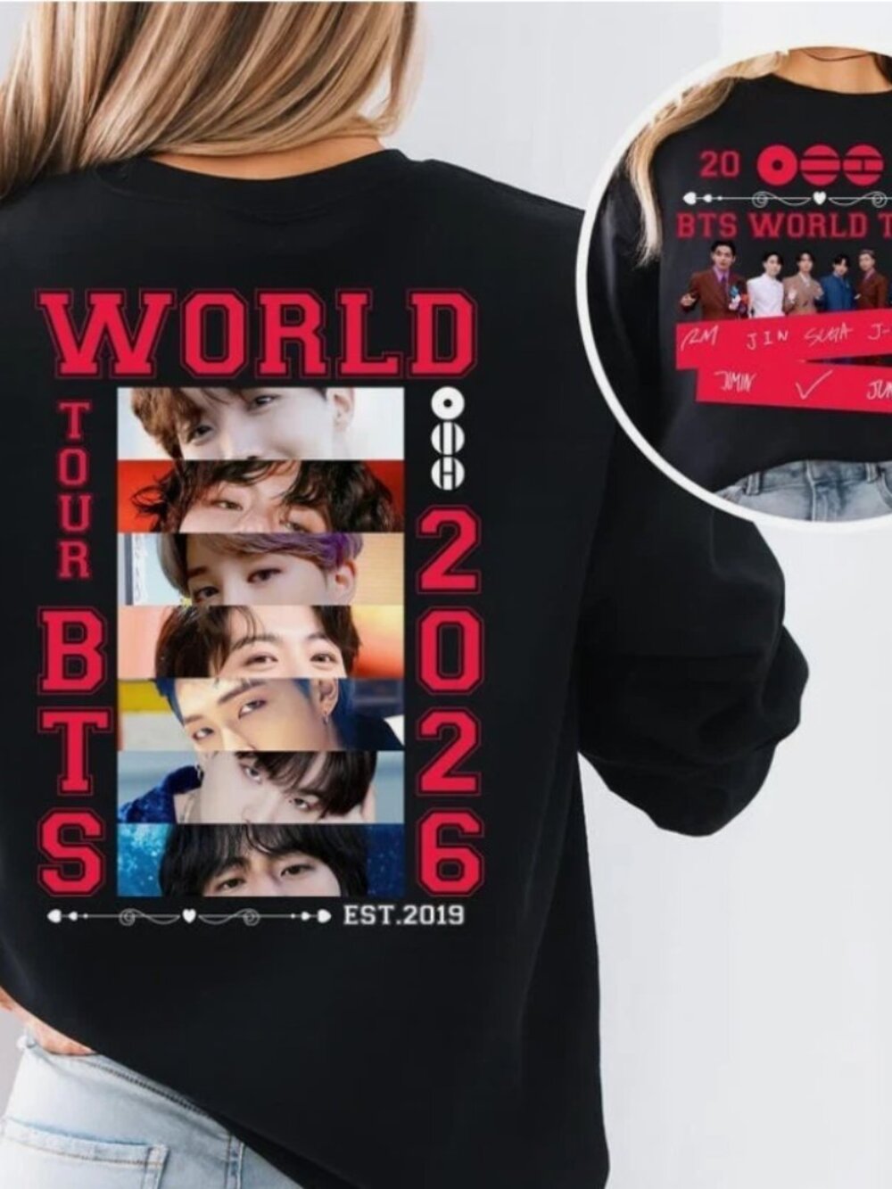 Two-Sided BTS World Tour 2026 T-Shirt – Concert Fan Shirt  257